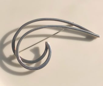 Vintage Silver Brooch Pin