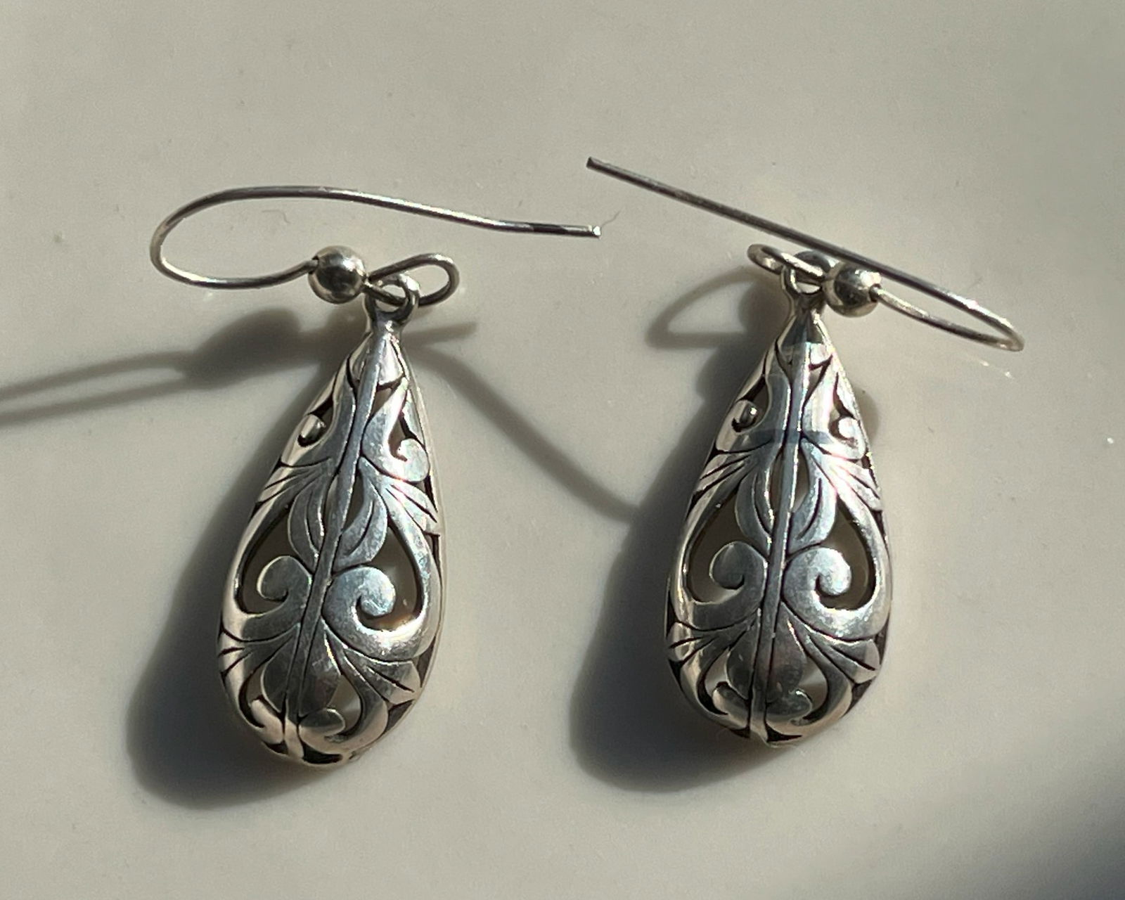 Pair of Silver Earrings: Pair of Silver Earrings