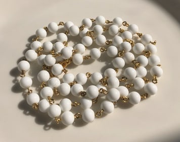 White Beaded Necklace