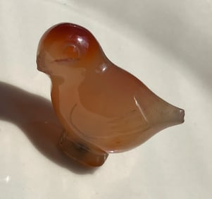 Antique Carnelian Bird Statue