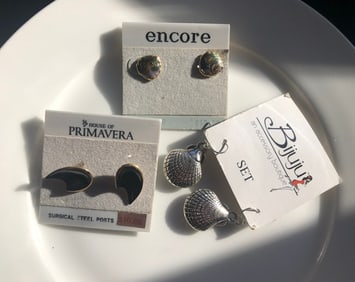 Three Pairs of Earrings