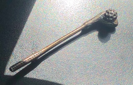 Vintage Silver Golf Brooch Pin