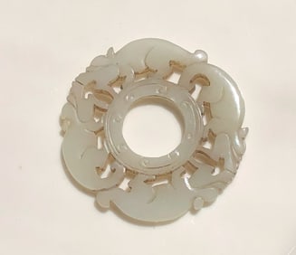 Antique Chinese White Jade Pendant