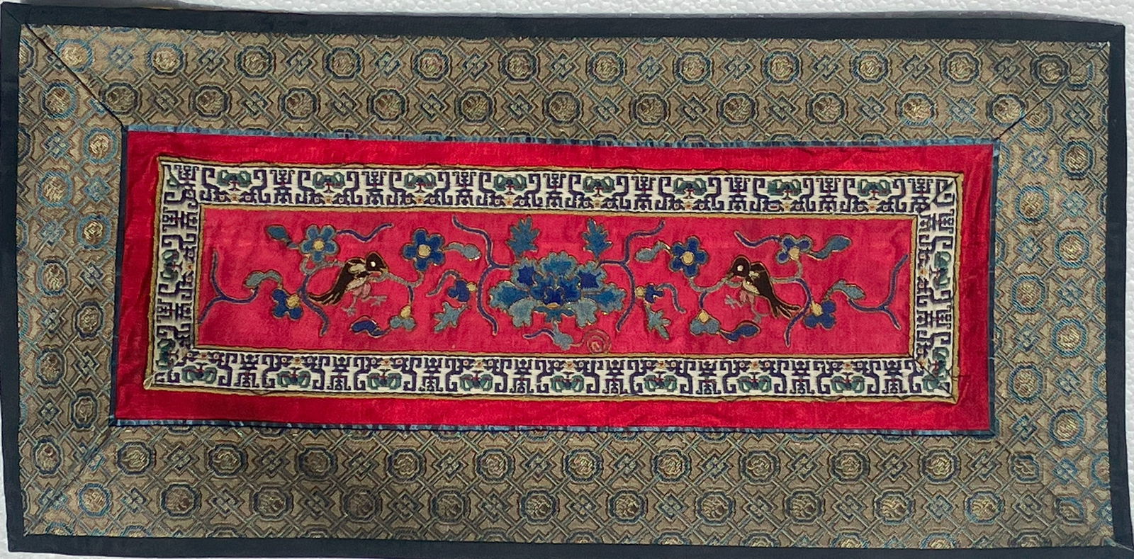 Vintage Embroidery Panel: Vintage Embroidery Panel, Size: 16" x 8"