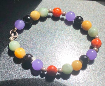 Vintage Jadeite Beads Bracelet