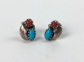 Pair of Silver Earrings: Pair of Silver Earrings, Size: 10mm