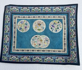 Vintage Embroidery Panel
