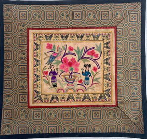 Vintage Embroidery Panel