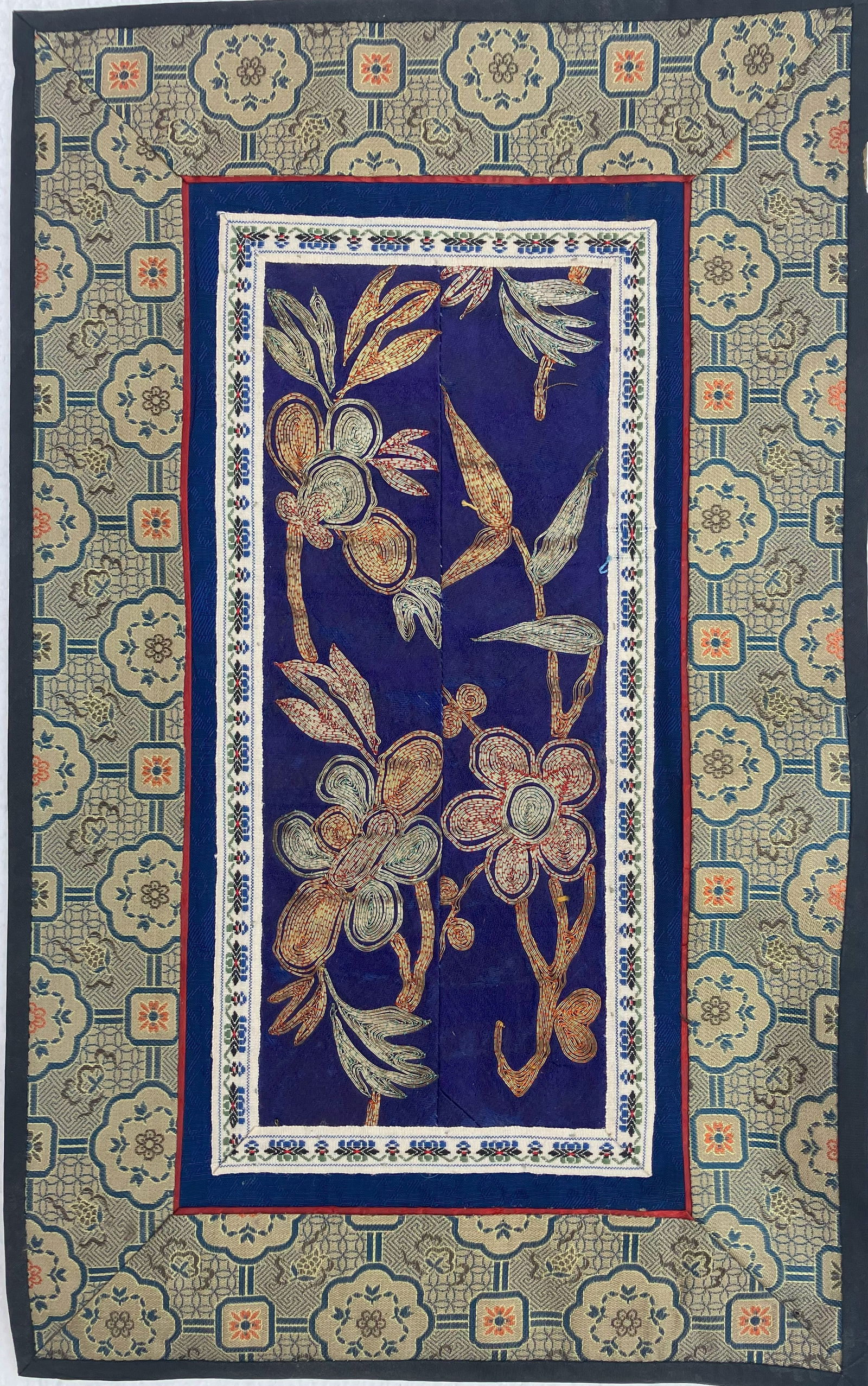 Vintage Embroidery Panel: Vintage Embroidery Panel, Size: 14" x 9"