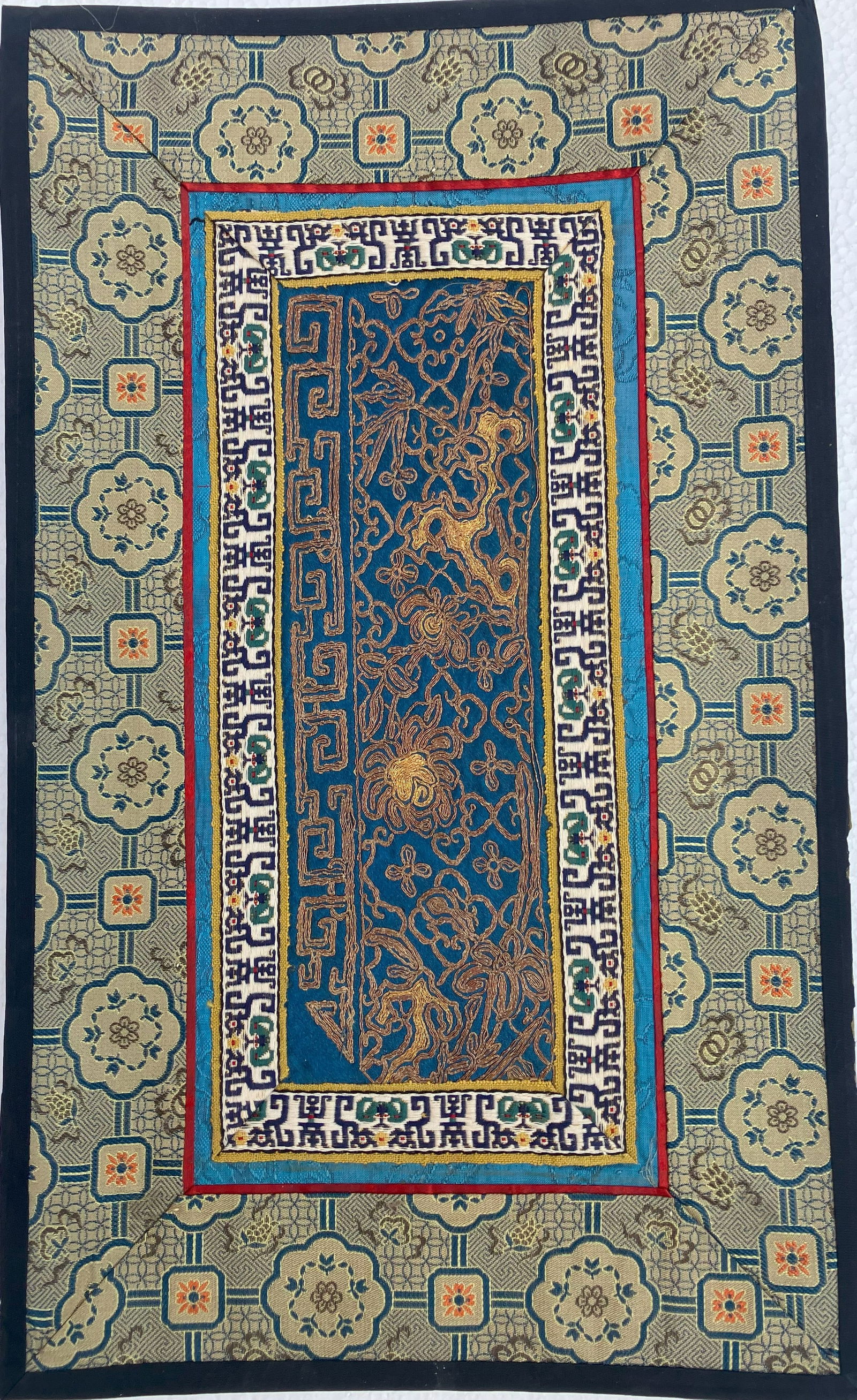 Vintage Embroidery Panel: Vintage Embroidery Panel, Size: 14" x 9"