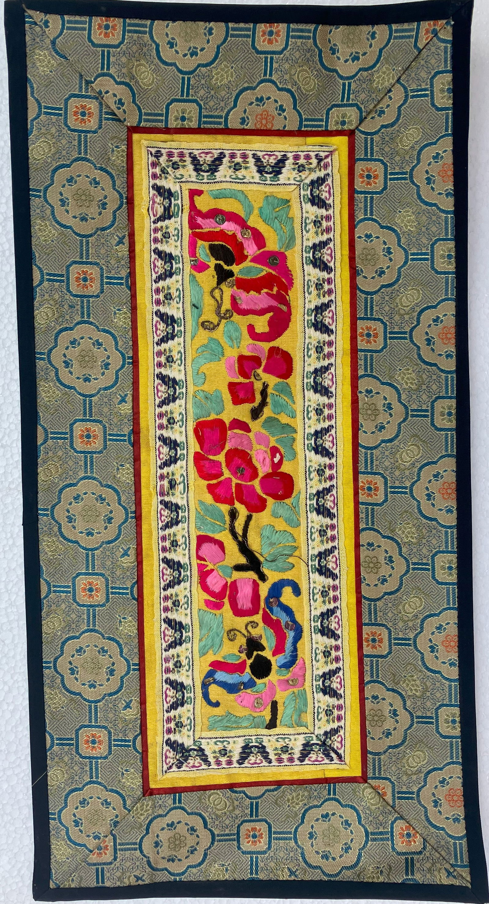 Vintage Embroidery Panel: Vintage Embroidery Panel, Size: 13" x 7"