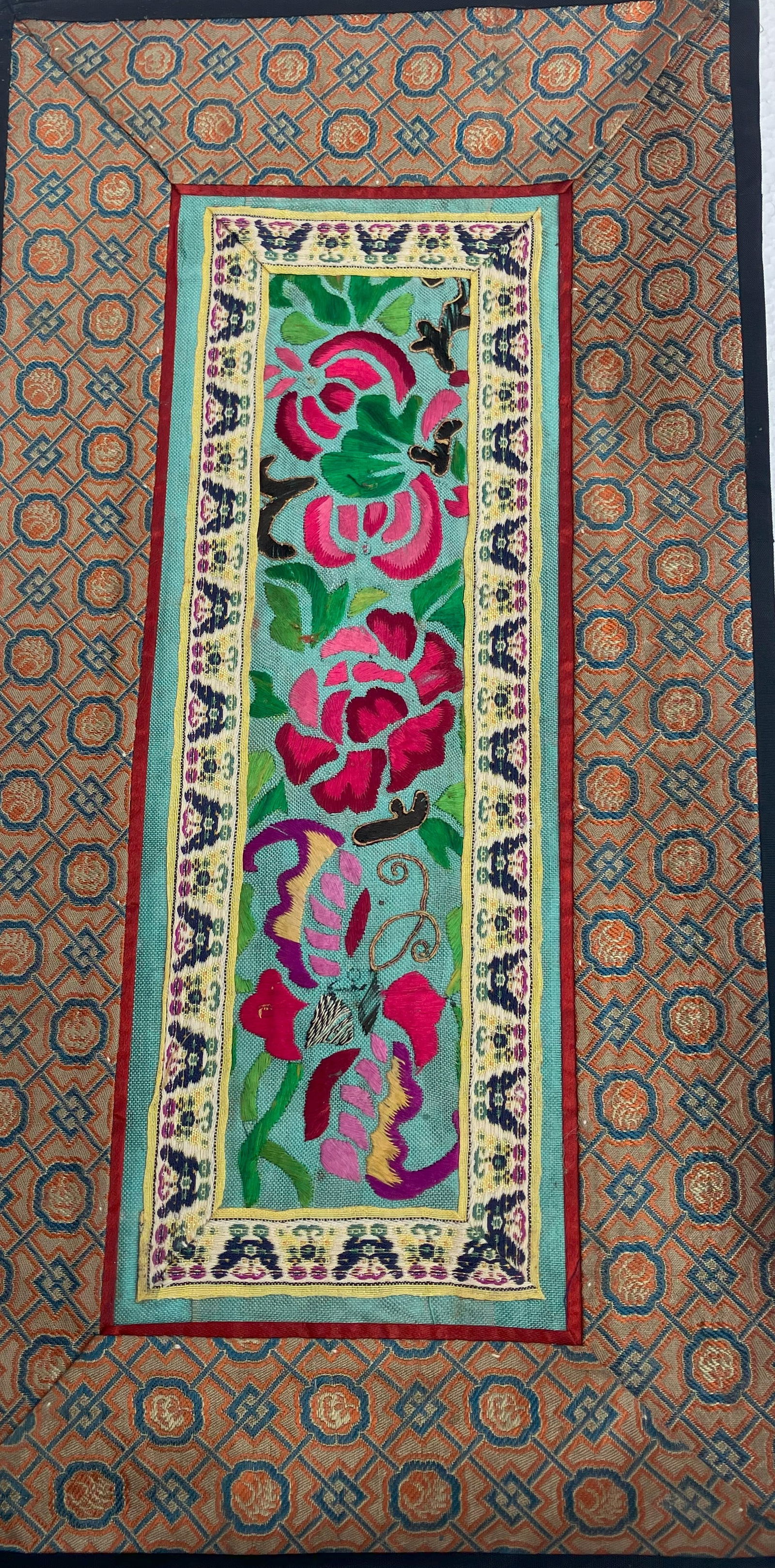 Vintage Embroidery Panel: Vintage Embroidery Panel, Size: 13" x 7"