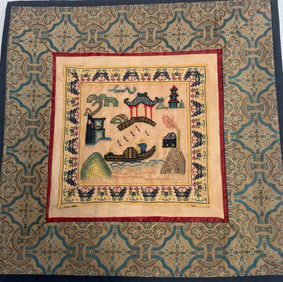 Vintage Embroidery Panel