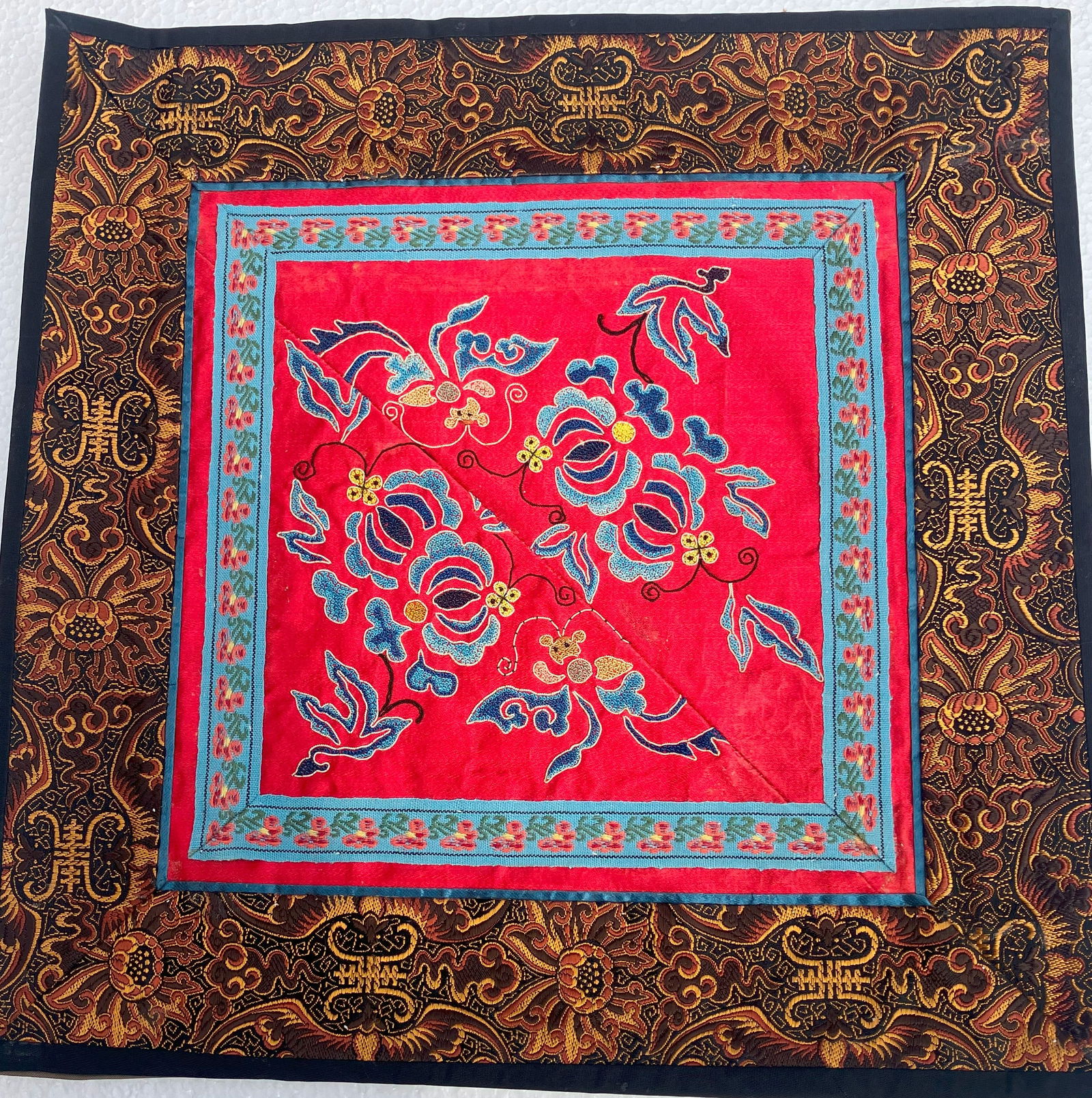 Vintage Embroidery Panel: Vintage Embroidery Panel, Size: 10" x 10"