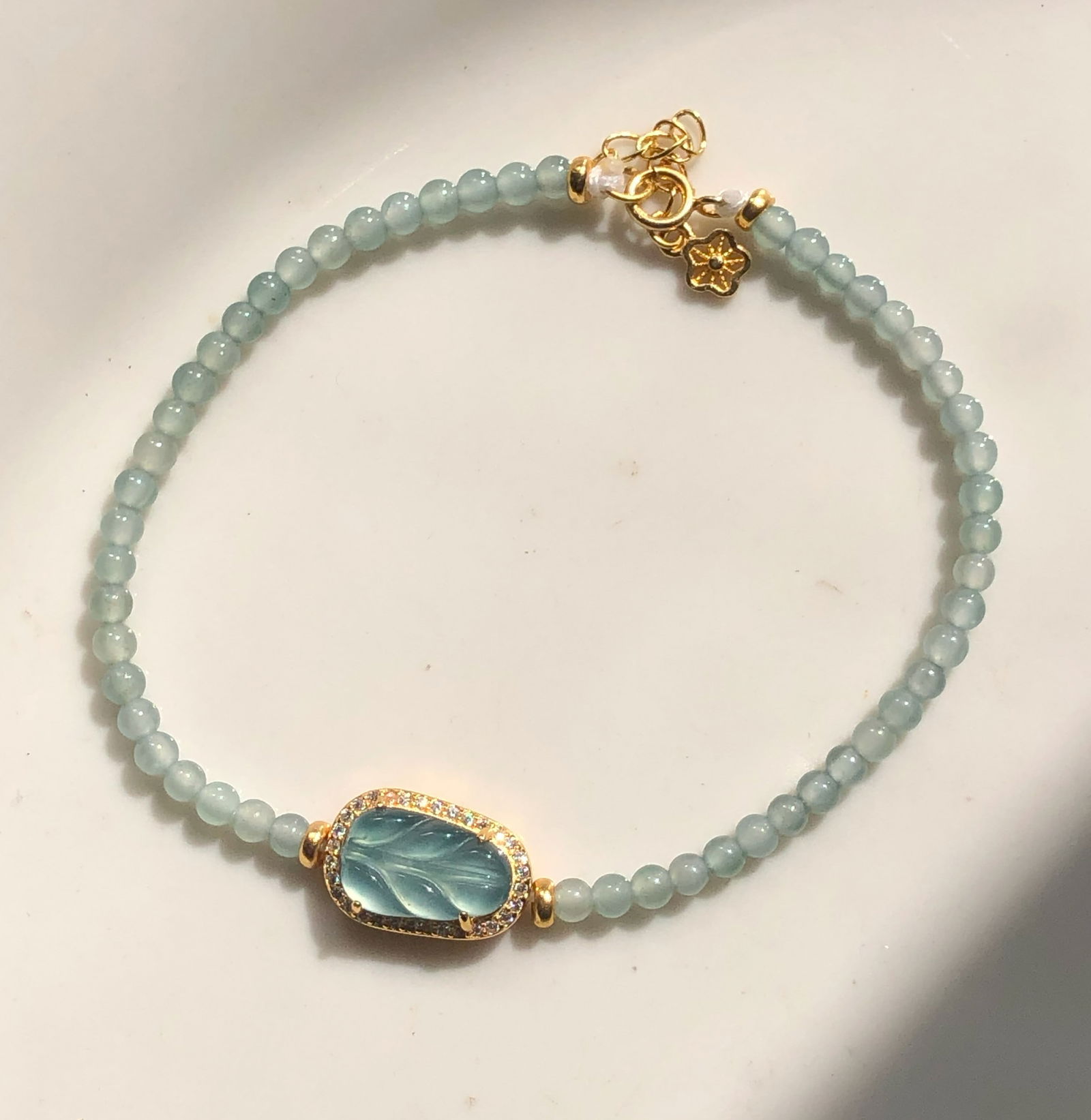 Natural Blue Jadeite Bracelet: Natural Blue Jadeite Bracelet