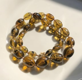 Amber Color Necklace