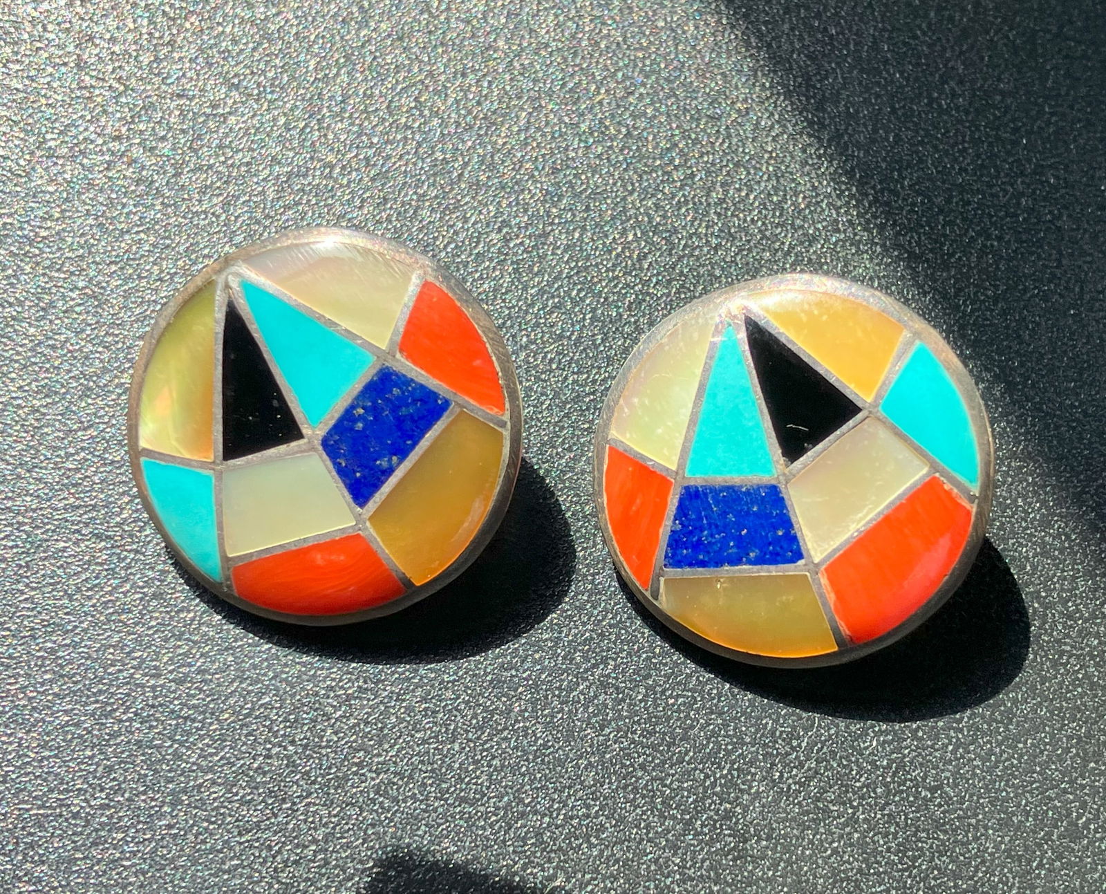 Pair of Silver Earrings Signed K