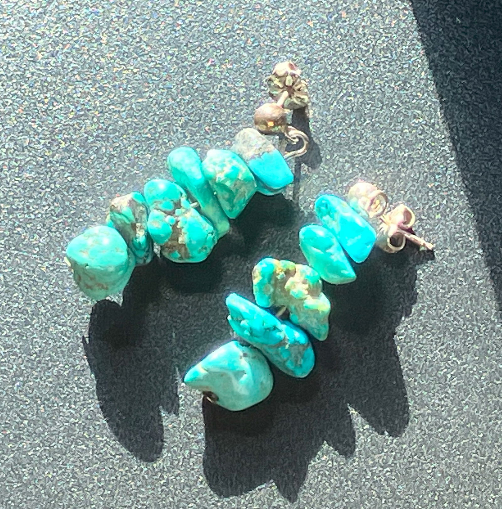 Pair of Turquoise Earrings: Pair of Turquoise Earrings