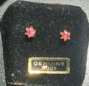 Pair of Ruby Earrings