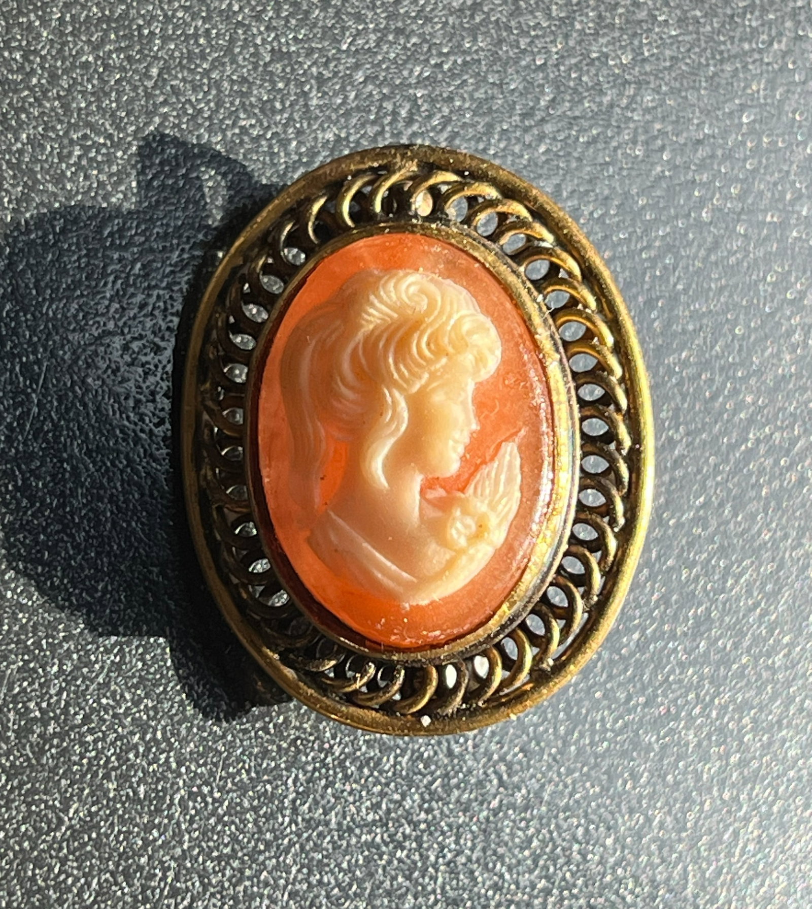 Vintage Cameo Brooch Pin: Vintage Cameo Brooch Pin