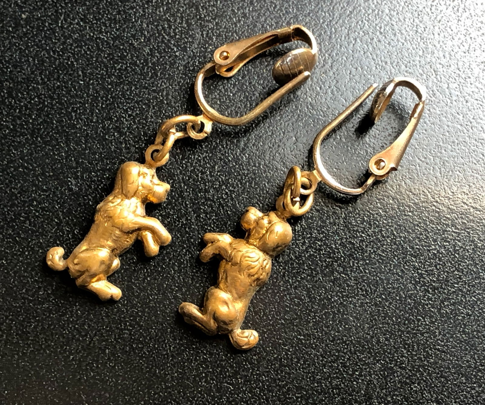 Pair of Dog Earrings: Pair of Dog Earrings