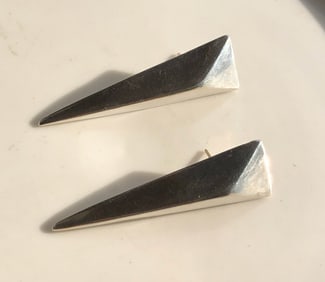 Silver Geometric Earrings