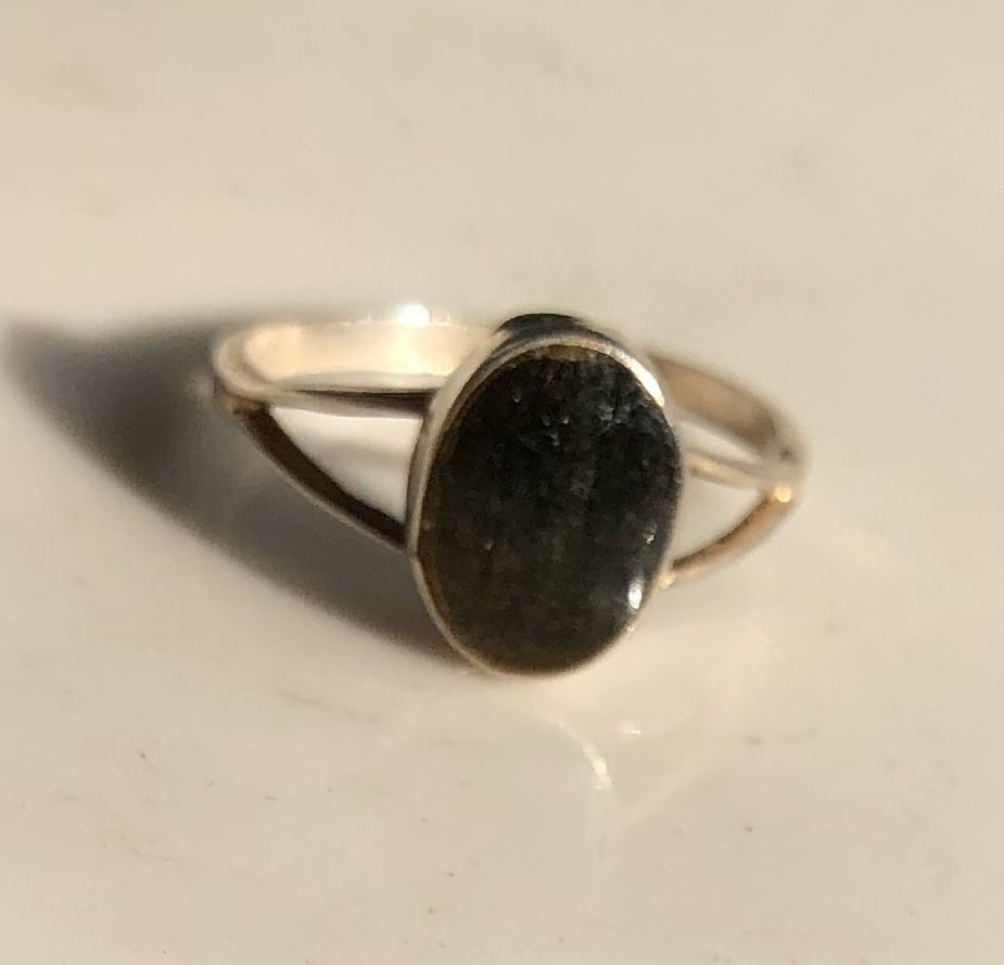 Silver Ring with Black Stone (1 of 2)