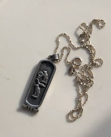 Ancient Style Silver Pendant Necklace