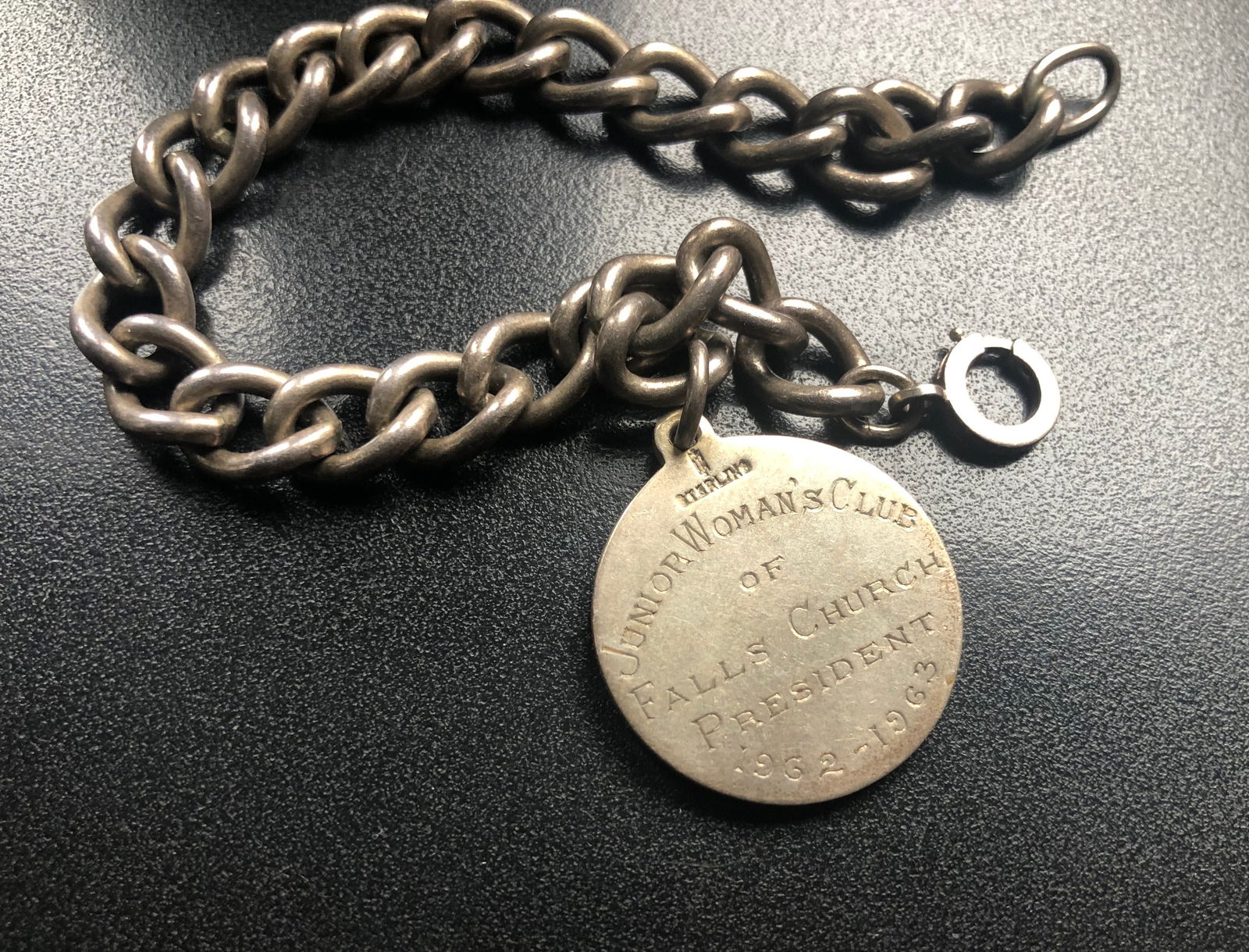 Vintage Silver Womne's Club Bracelet: Vintage Silver Womne's Club Bracelet