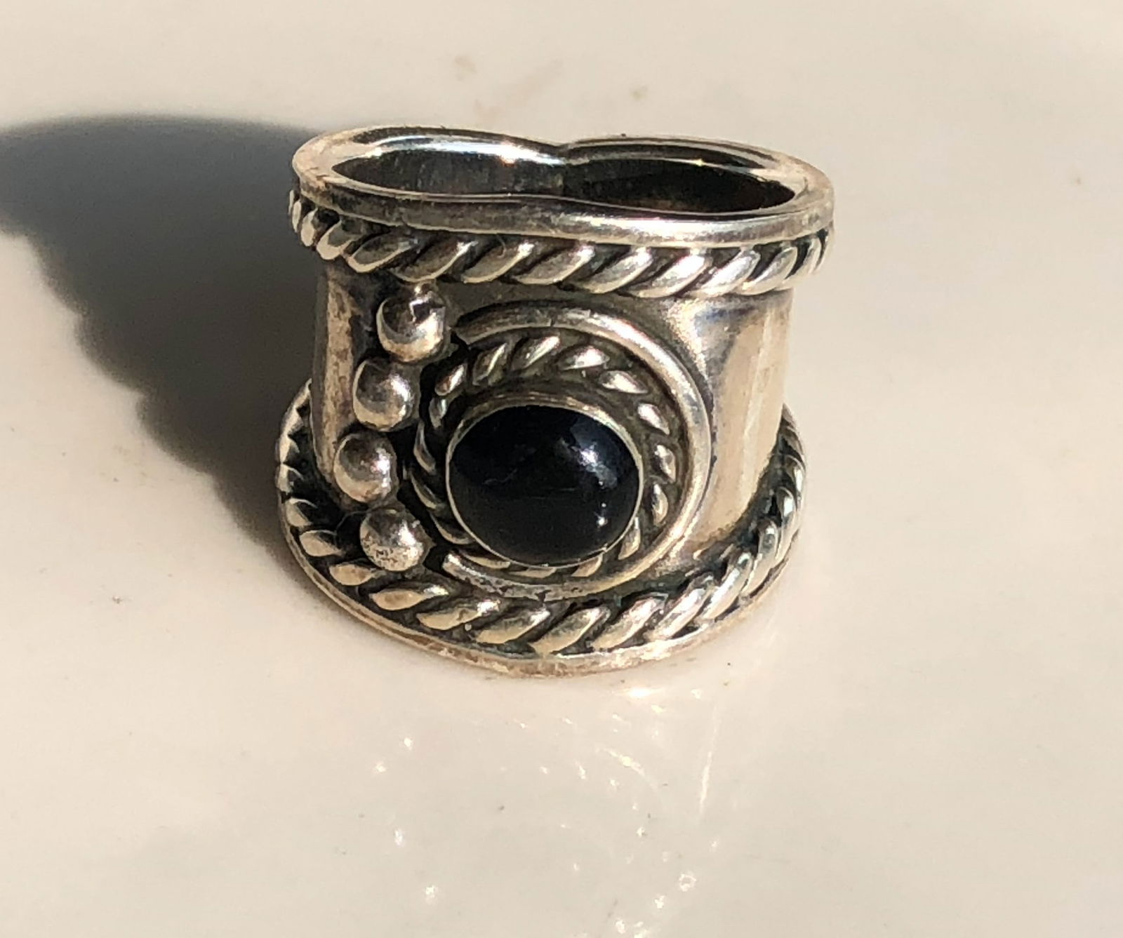 Silver Ring with Black Stone (1 of 3)