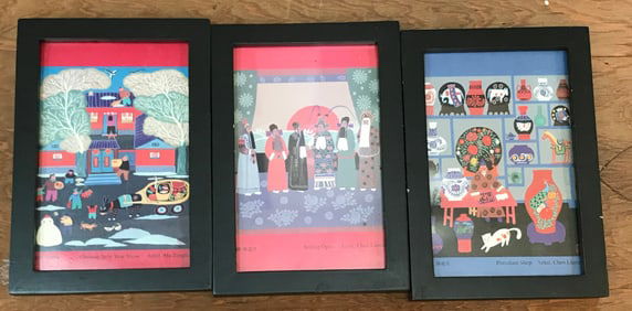 Three Pictures Framed