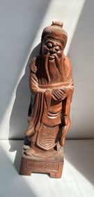 Antique Carved Wood Statue