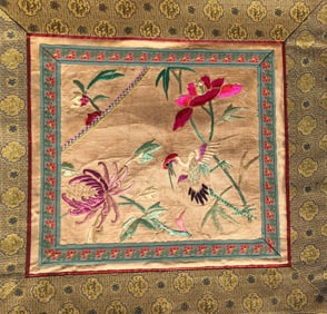 Vintage Embroidery on Silk