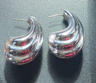 Pair of  Silver Earrings