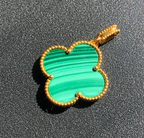 18K Malachite Pendant