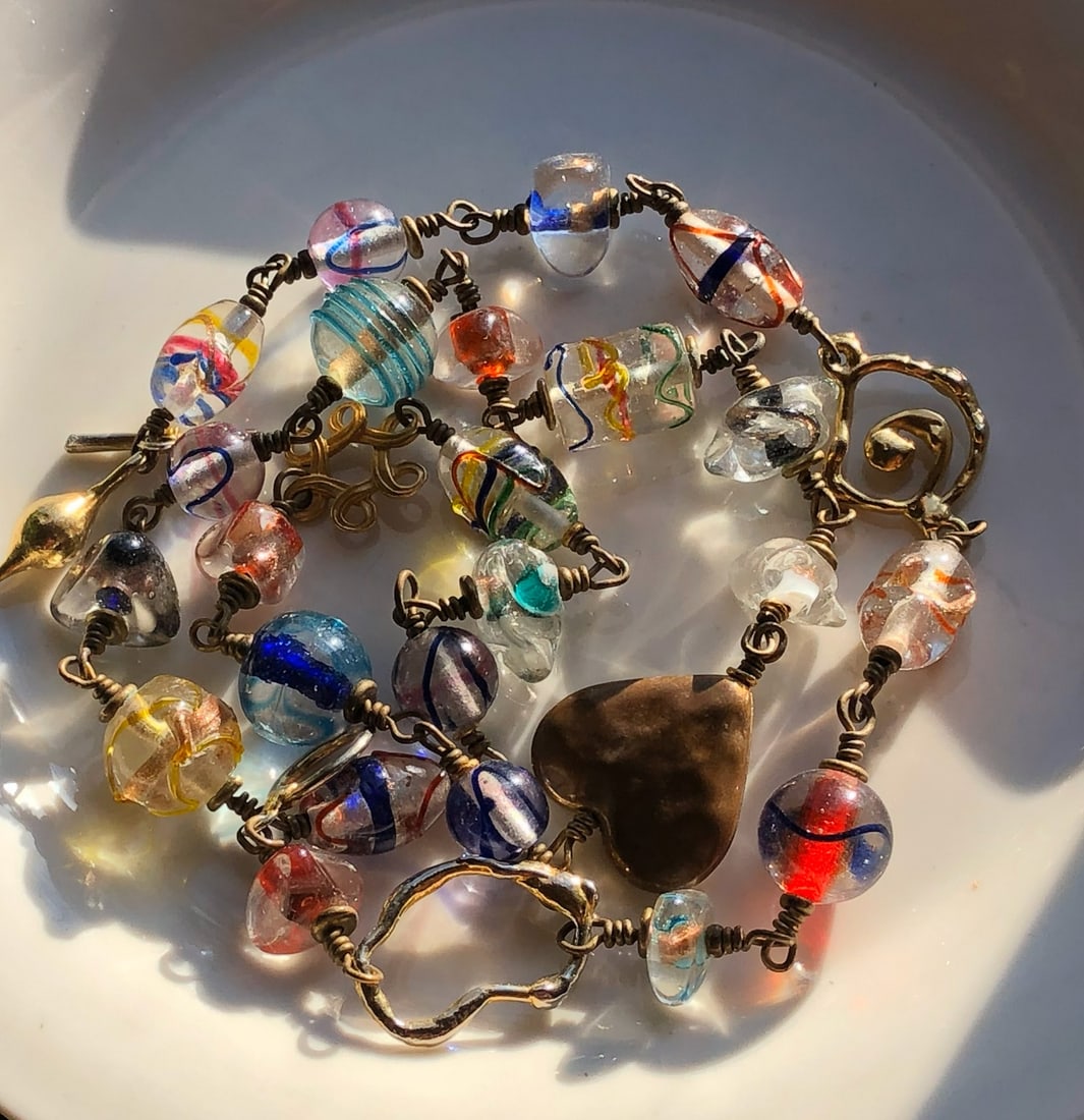 Vintage glass Berads necklace: Vintage glass Berads necklace