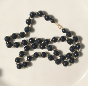 14K Gold Bead Necklace