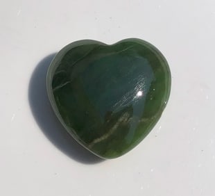 Vintage Green Jade Heart