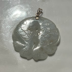 14K Gold Bale Jadeite Pendant