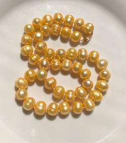 Gold Pearl Necklace