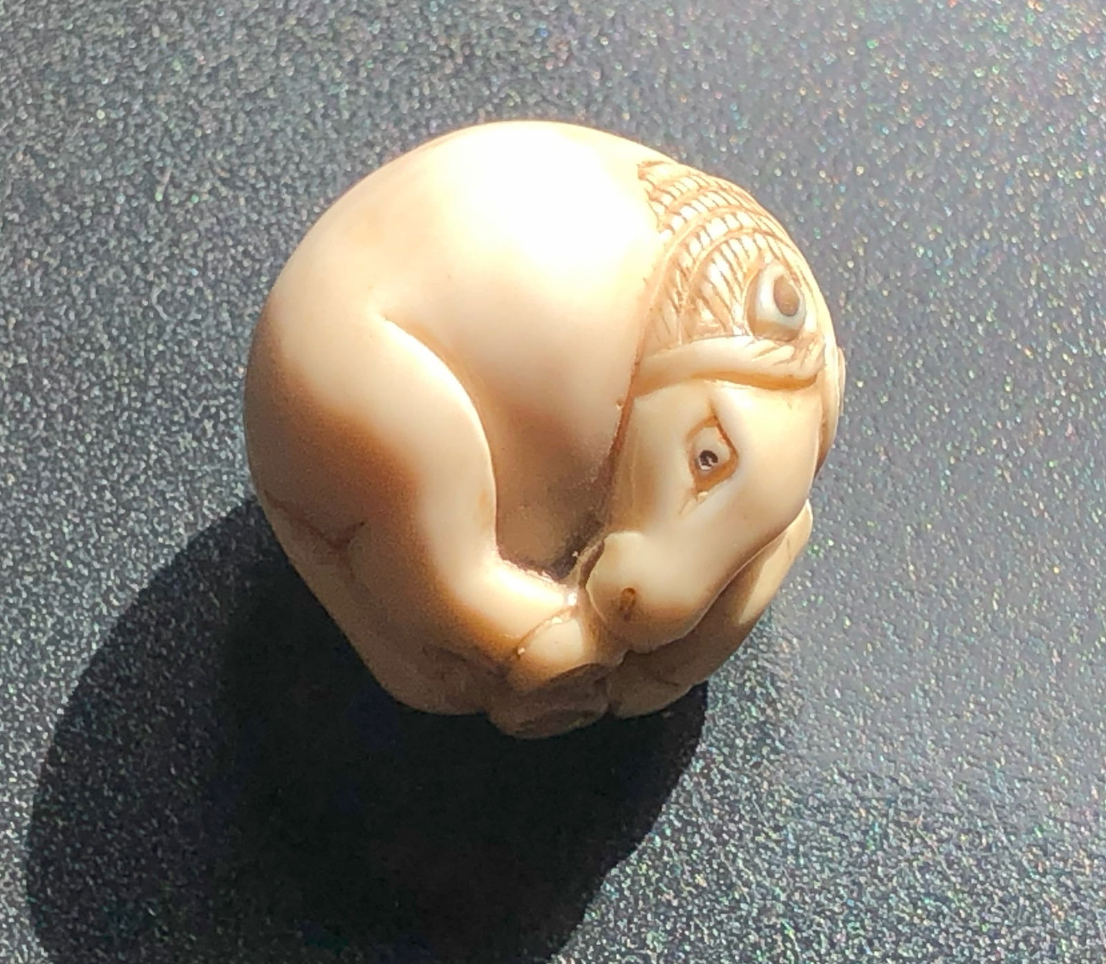 Carved Horse Bead: Carved Horse Bead, Size 20mm
