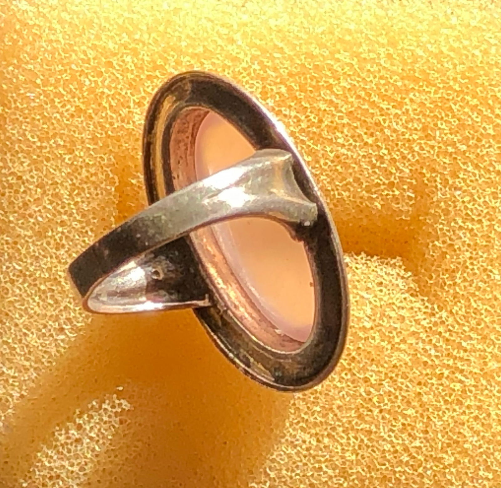 Rose Quartz Silver Ring - 2