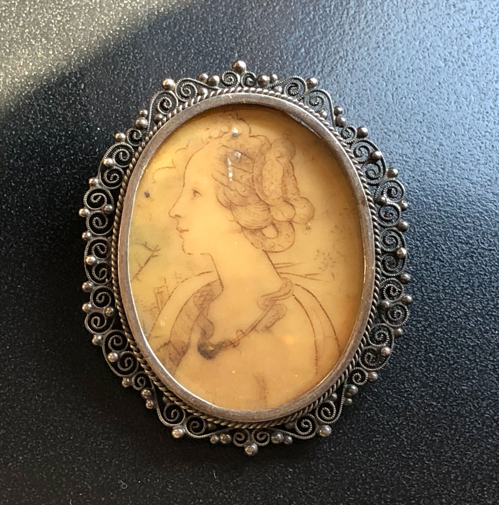 Vantique 800 Silver Brooch pin (1 of 3)