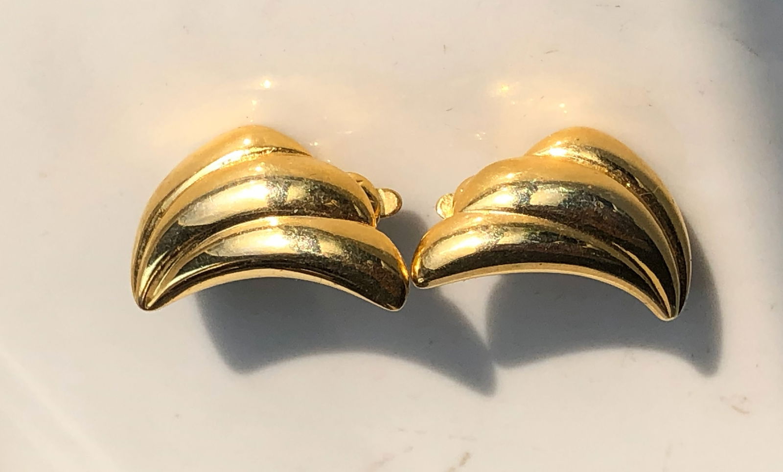 Pair of Trifari Gold Filled Earrings: Pair of Trifari Gold Filled Earrings
