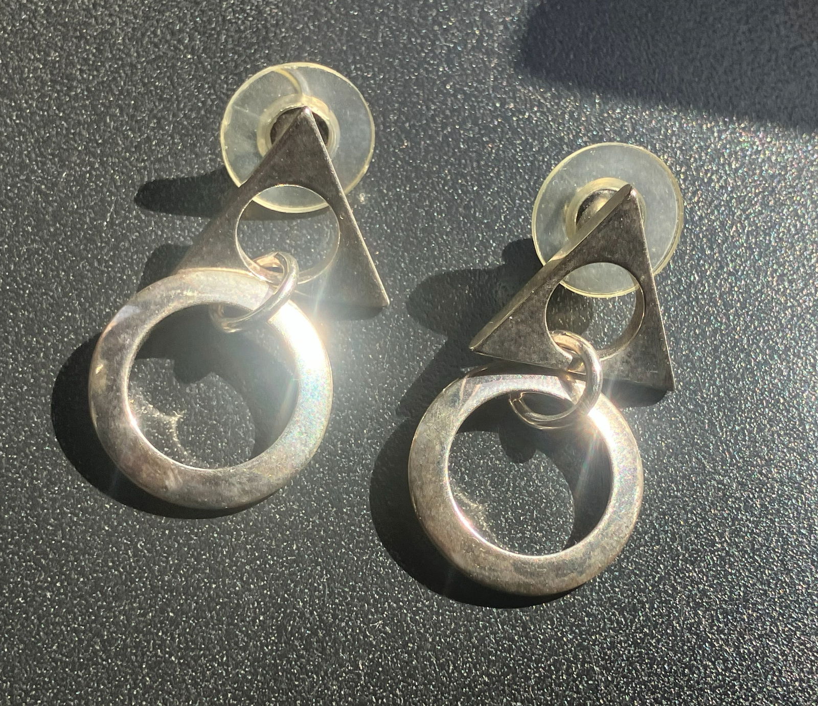 Geometric Silver Earrings (1 of 3)