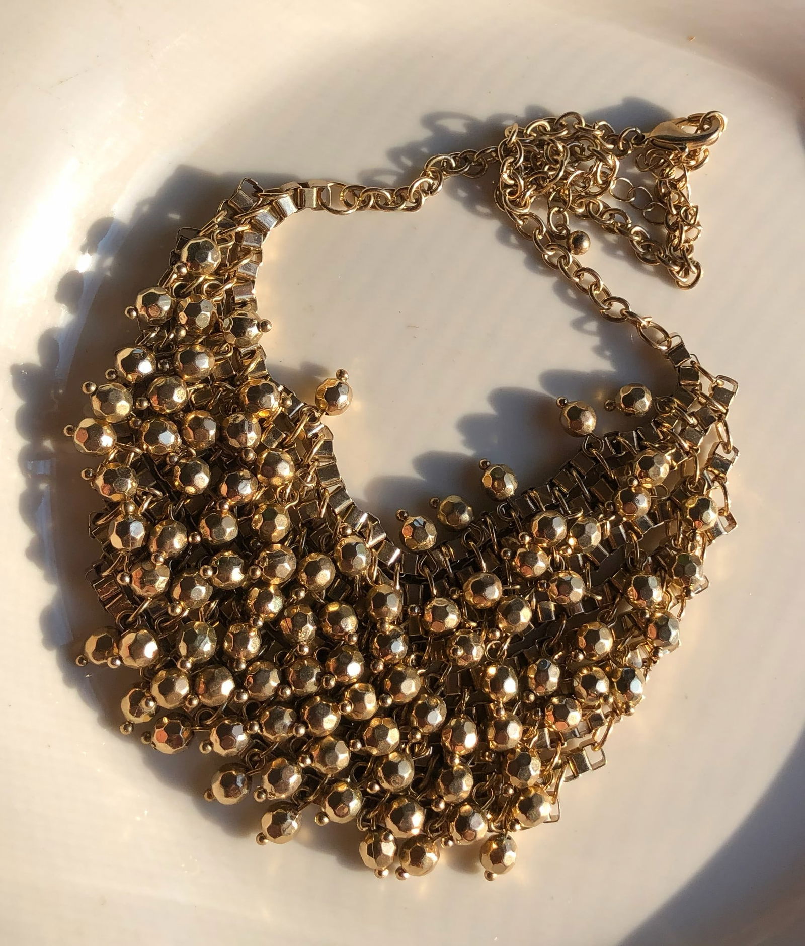 Gold Color Statement Necklace (1 of 4)