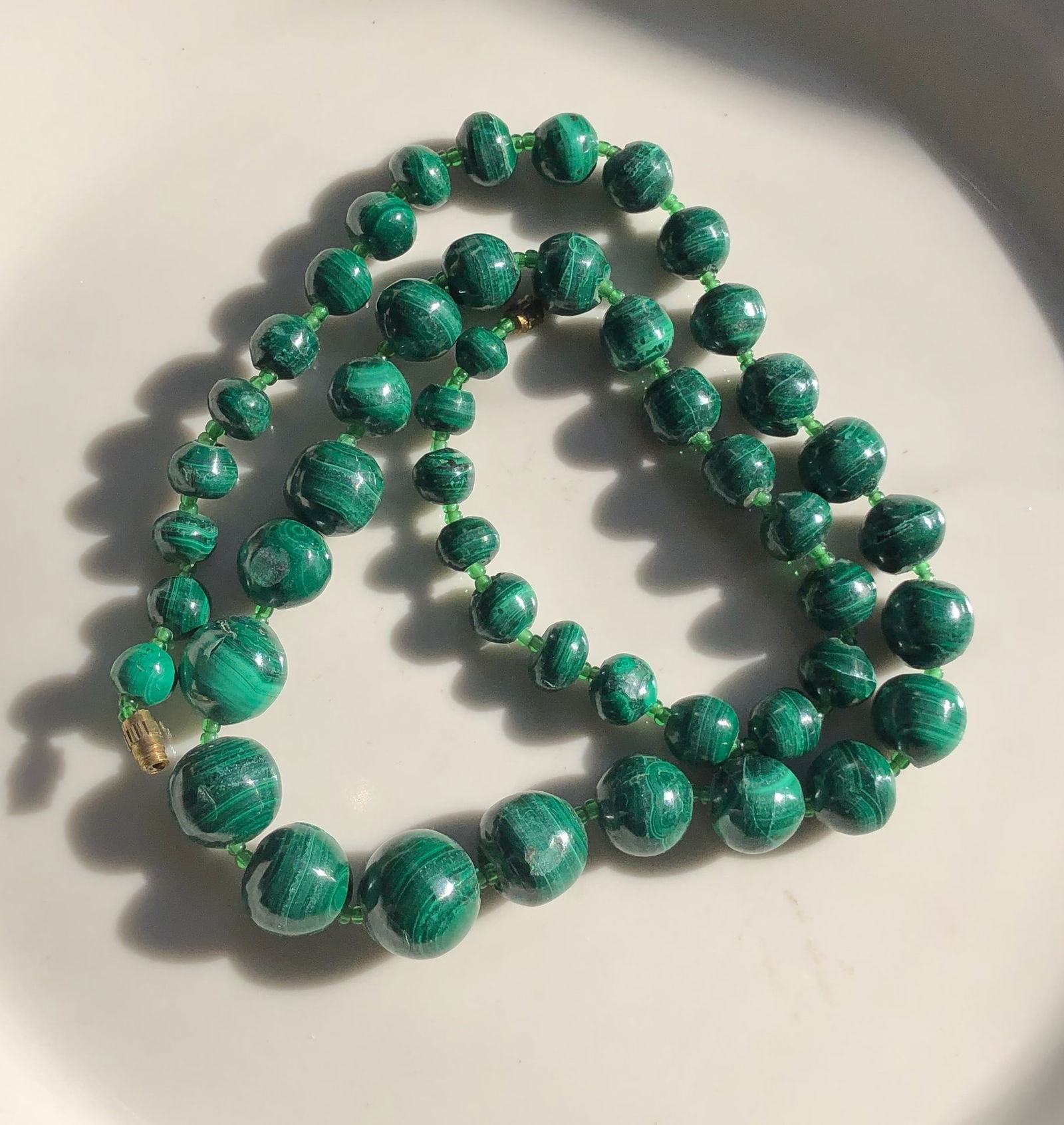 Vintage Malachite Necklace: Vintage Malachite Necklace