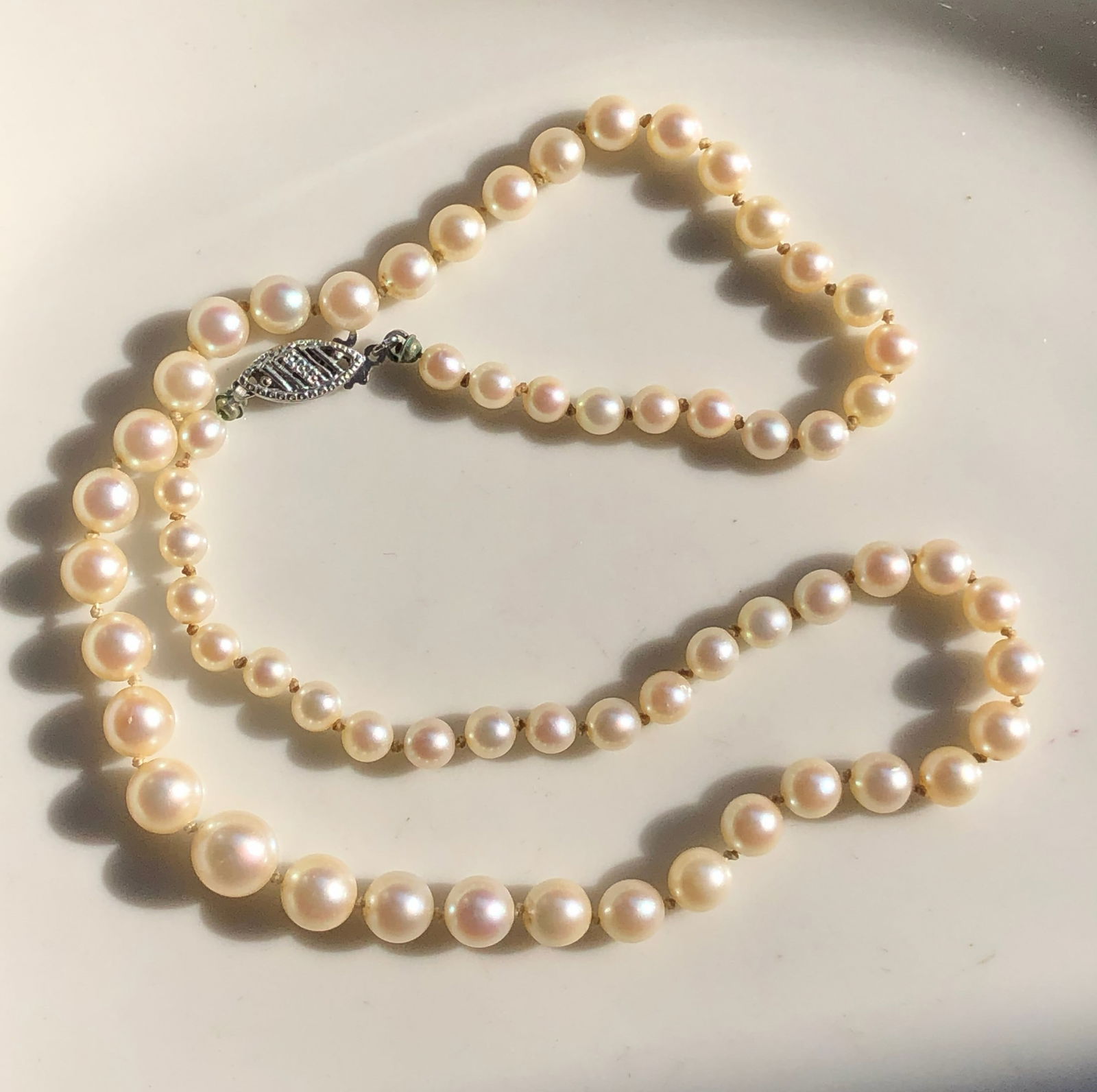 14K Gold Sea Pearl Necklace: 14K Gold Sea Pearl Necklace