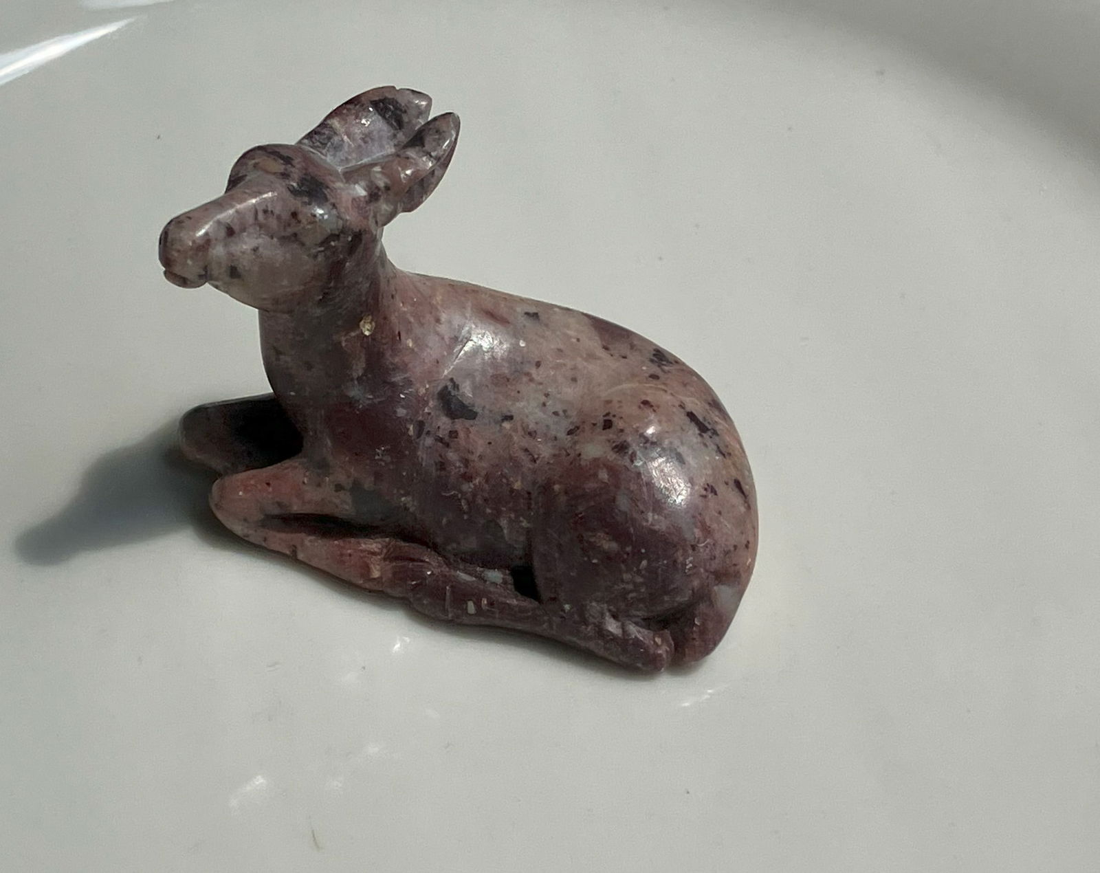 Antique Soapstone Deer Statue: Antique Soapstone Deer Statue, Size: 2.5"