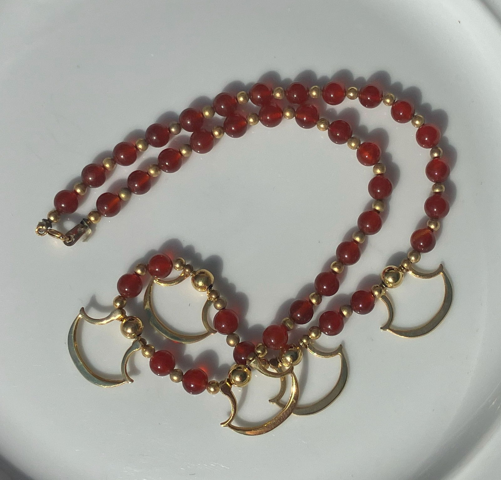 Vintage Carnelian Beads Necklace (1 of 3)